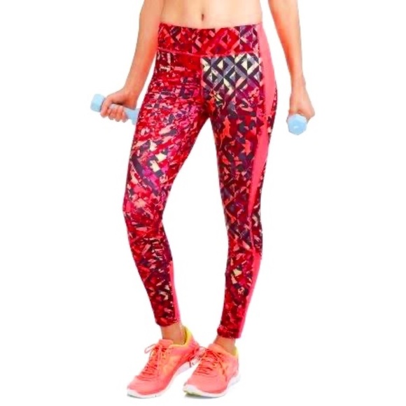 NWOT Avia Hyperdrive Active Printed Legging Neon Geo Print Size XL - Picture 1 of 5